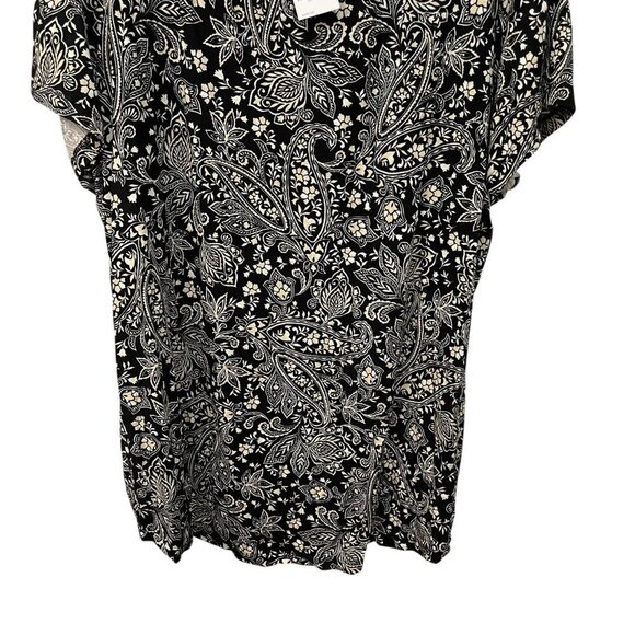 Jm Collection Plus Size Paige Paisley Short-Sleeve TopBlouse Tee Size 3X NEW - Picture 5 of 9